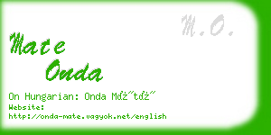 mate onda business card